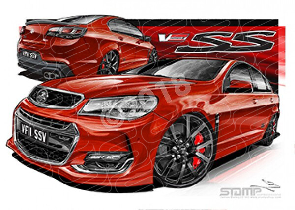 Holden Commodore VF II VFII SSV VF II SSV SOME LIKE IT HOT A3 FRAMED PRINT (HC901)