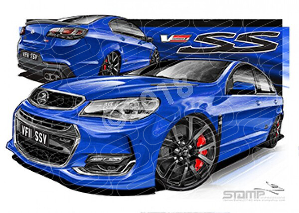 Holden Commodore VF II VFII SSV VF II SSV SLIP STREAM A3 FRAMED PRINT (HC905)
