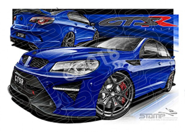 HSV GTSR V453 GTSR SLIP STREAM A3 FRAMED PRINT (V453)