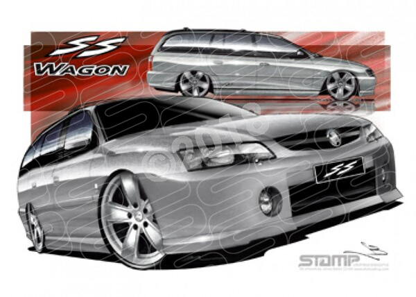 Holden Commodore VY VY SS WAGON QUICKSILVER A3 FRAMED PRINT (HC134)
