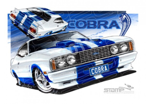 Ford Coupe XC FORD XC COBRA COUPE A3 FRAMED PRINT (FT083)