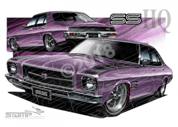 Holden Classic HQ SS ULTRA VIOLET A3 FRAMED PRINT (HC137)