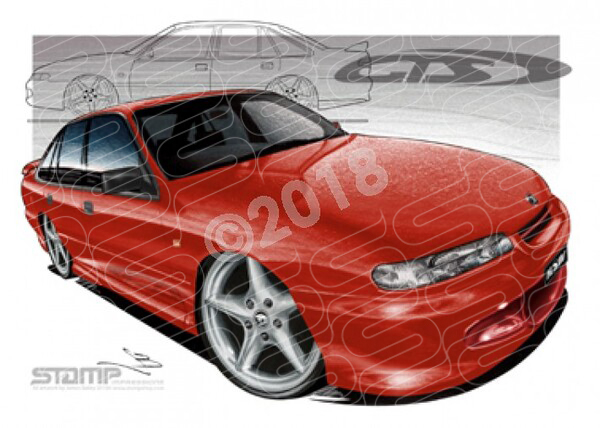 HSV Gts VR VR GTS STING RED A3 FRAMED PRINT (V009)