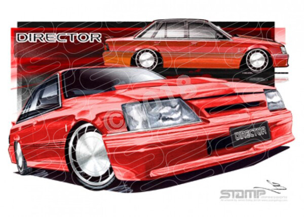 Holden Commodore VK VK DIRECTOR MARINELLO RED A3 FRAMED PRINT (HC03D)