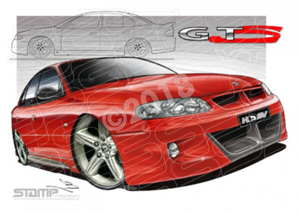 HSV Gts VT VT GTS STING RED A3 FRAMED PRINT (V016)