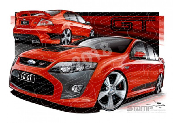 FPV FG GT FG GT VIXEN BLACK STRIPES A3 FRAMED PRINT (FV056)