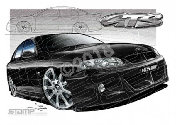 HSV Limited edition cars VT GTS II BLACK A3 FRAMED PRINT (V018)