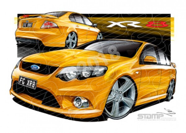 XR8 FG XR8 FG XR8 FALCON SEDAN OCTANE A1 FRAMED PRINT (FT189)