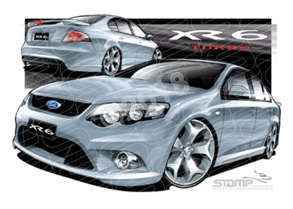 XR6 FG XR6 FG FALCON XR6 TURBO SILVER A1 FRAMED PRINT (FT193)