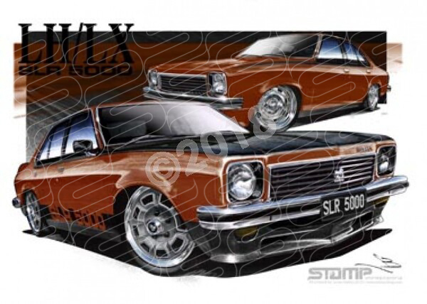 HOLDEN TORANA SLR 5000 SAND MK11 A1 FRAMED PRINT (HC180T)