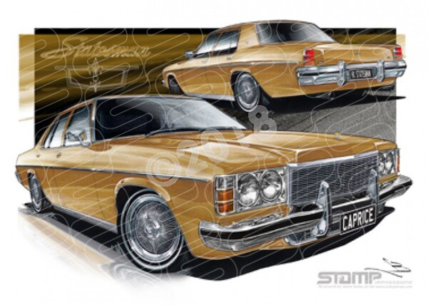 Statesman HX HX CAPRICE CONTESSA GOLD A1 FRAMED PRINT (HC278)