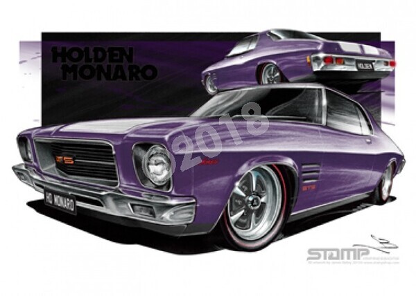 Monaro HQ HQ MONARO CHATEAU MAUVE A1 FRAMED PRINT (HC79M)