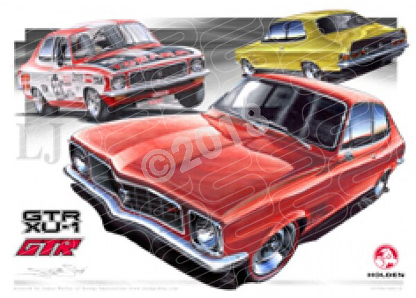 HOLDEN TORANA LJ TORANA COMPILATION A1 FRAMED PRINT (HC49)