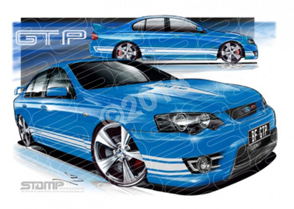 FPV BF GT BF GT-P NEO WHITE STRIPES A1 FRAMED PRINT (FV031H)