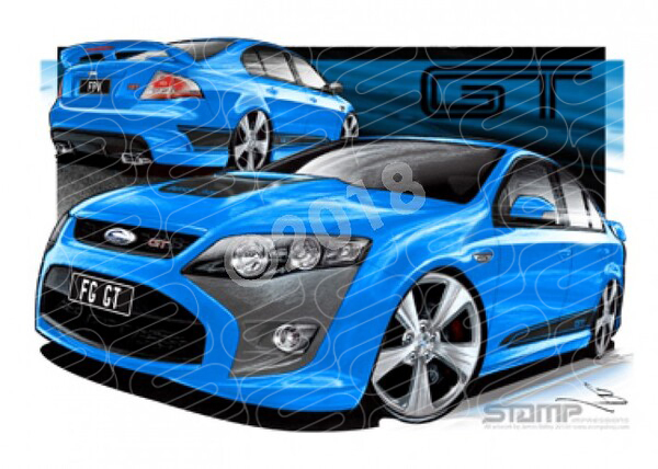 FPV FG GT FG GT NITRO BLACK STRIPE A1 FRAMED PRINT (FV081)