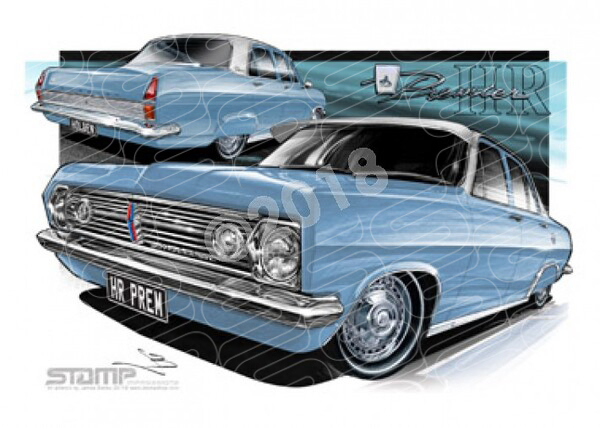 Classic HR HR PREMIER BLUE A1 FRAMED PRINT (HC508)