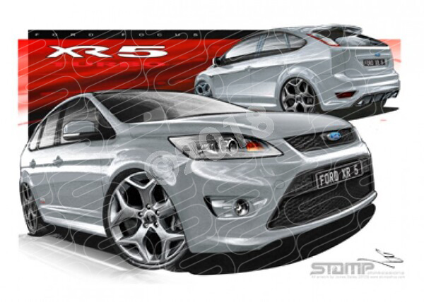 Imports Ford FORD FOCUS XR5 TURBO SILVER A1 FRAMED PRINT (FT281)