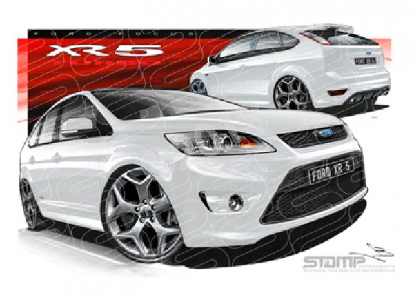 Imports Ford FORD FOCUS XR5 TURBO WHITE A1 FRAMED PRINT (FT282)
