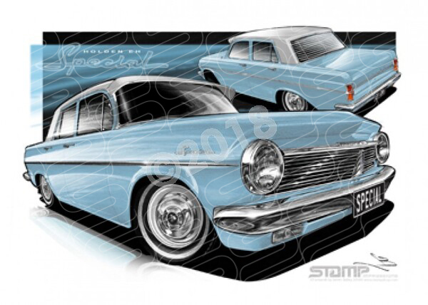 Classic EH EH SPECIAL AMBERLEY BLUE A1 FRAMED PRINT (HC631)