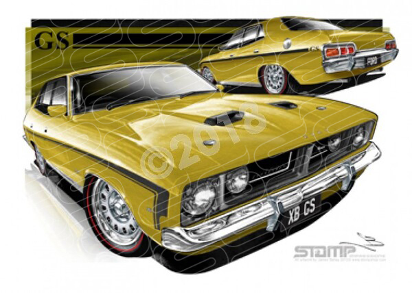 Classics XB GS XB 500 FALCON GS TROPIC GOLD A1 FRAMED PRINT (FT300)