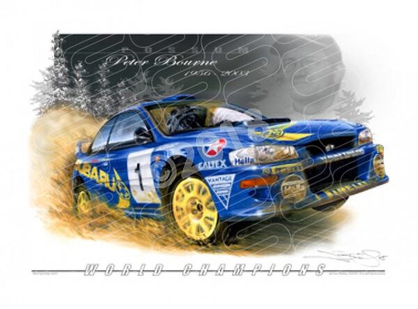 World Champions POSSUM BOURNE RALLY CHAMPION A1 FRAMED PRINT (W09)