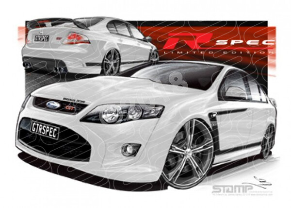 FPV FG R SPEC FG GT R SPEC WINTER WHITE / BLACK A1 FRAMED PRINT (FV331)
