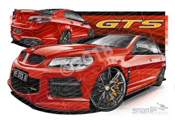 HSV Gts F SERIES II F2 SERIES GTS STING RED A1 FRAMED PRINT (V438)