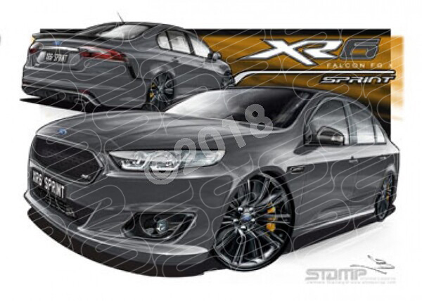 XR6 FG X XR6 SPRINT FG X XR6 SPRINT SMOKE A1 FRAMED PRINT (FT423)