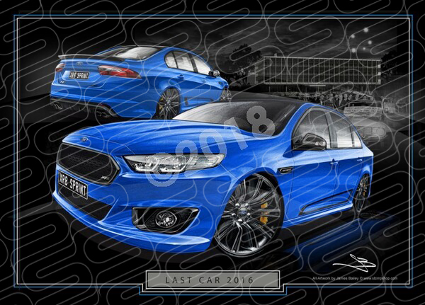 Special Edition FORD FALCON XR8 FG LAST CAR A1 FRAMED PRINT (LC002)