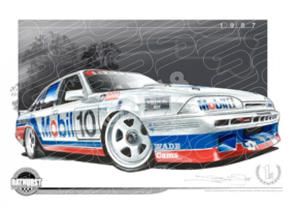 Bathurst Legends 1987 VL COMMODORE SS GROUP A BROCK / MCLEOD / PARSONS A1 FRAMED PRINT (B025)