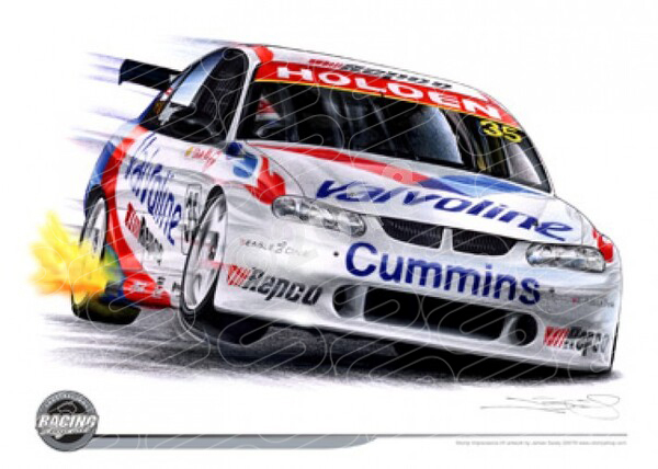 Racing Legends 2002 BARGWANNA VX COMMODORE A1 FRAMED PRINT (RL12)