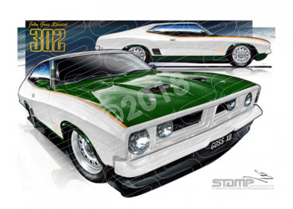 Coupe XB XB GOSS SPECIAL GREEN BONNET A1 FRAMED PRINT (FT110)