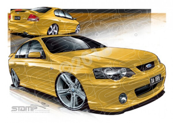 FORD BA XR6 TURBO BLAZE A1 FRAMED PRINT (FT152)