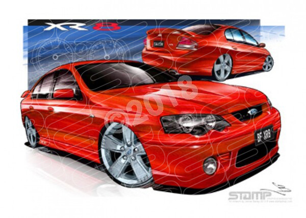 XR8 BF XR8 BF XR8 FALCON SEDAN VIXEN A1 FRAMED PRINT (FT169)