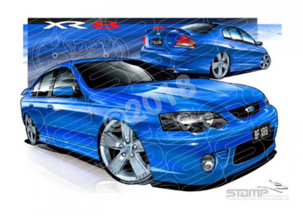 XR8 BF XR8 BF XR8 FALCON SEDAN SHOCKWAVE A1 FRAMED PRINT (FT171)