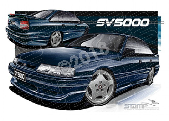 HSV SV 5000 VN IMPERIAL BLUE A1 FRAMED PRINT 