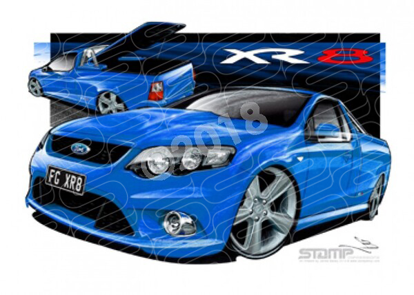 Ute FG XR8 UTE FG XR8 FALCON UTE NITRO A2 FRAMED PRINT (FT197)