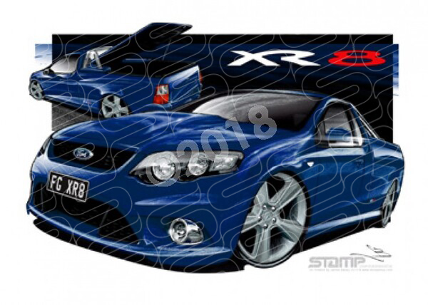 Ute FG XR8 UTE FG XR8 FALCON UTE SENSATION A2 FRAMED PRINT (FT198)