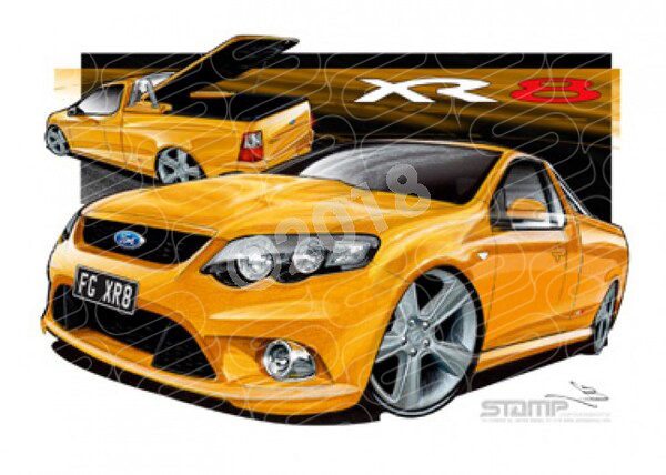 Ute FG XR8 UTE FG XR8 FALCON UTE OCTANE A2 FRAMED PRINT (FT202)