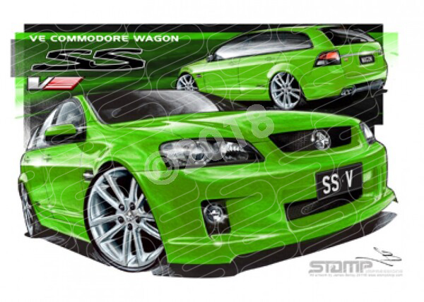 Commodore VE VE SSV WAGON ATOMIC A2 FRAMED PRINT (HC210DV)