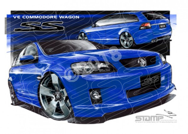 Commodore VE VE SS WAGON VOODOO A2 FRAMED PRINT (HC210E)