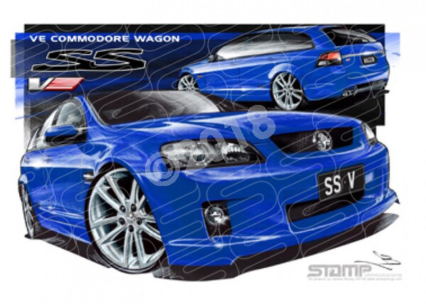 Commodore VE VE SSV WAGON VOODOO A2 FRAMED PRINT (HC210EV)