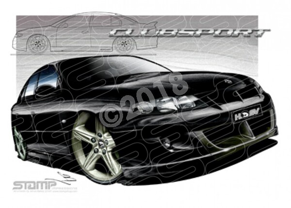 HSV Clubsport VX VX CLUBSPORT PHANTOM BLACK A2 FRAMED PRINT (V043)