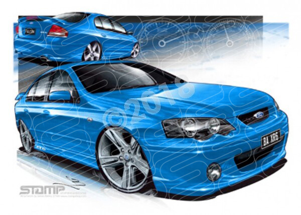 FORD BA XR6 VELOCITY A2 FRAMED PRINT (FT158N)