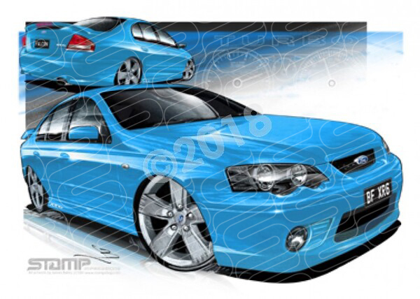 XR6 BF XR6 BF XR6 TURBO BLUEPRINT A2 FRAMED PRINT (FT232)