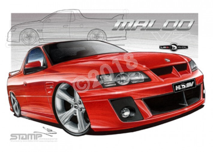 HSV Maloo VZ VZ MALOO UTE RED HOT A2 FRAMED PRINT (V098)