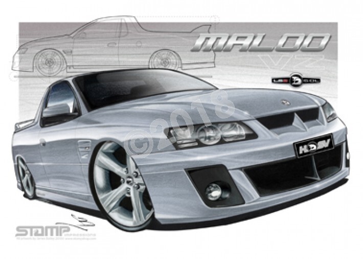 HSV Maloo VZ VZ MALOO UTE QUICK SILVER A2 FRAMED PRINT (V099)