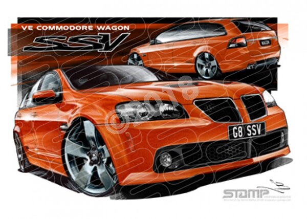 Commodore VE VE SSV G8 WAGON IGNITION A2 FRAMED PRINT (HC366)