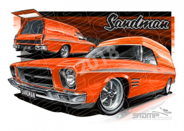 HOLDEN SANDMAN HQ PANEL VAN OLONE RANGER A2 FRAMED PRINT (HC402)