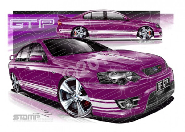 FPV BF GT BF GT-P MENACE WHITE STRIPES A2 FRAMED PRINT (FV031G)